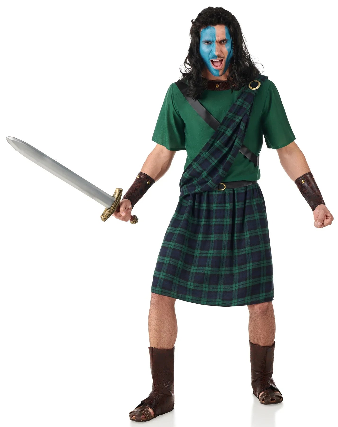Disfraz de Escocés Braveheart para Hombre Escoceses Kimokawaii